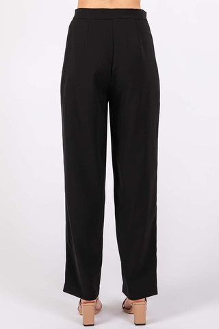 GeeGee High-Waisted Pleated Pants - A Roese Boutique