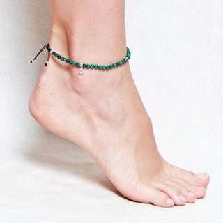 Genuine Malachite Energy Anklet by Tiny Rituals - A Roese Boutique