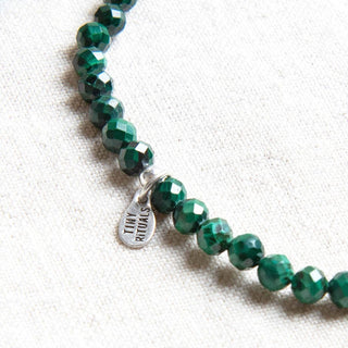 Genuine Malachite Energy Anklet by Tiny Rituals - A Roese Boutique