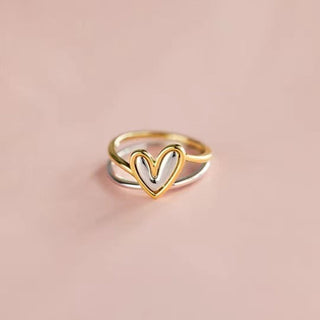 Heart Shape Irregular 925 Sterling Silver Ring - A Roese Boutique