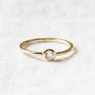 Herkimer Diamond Silver or Gold Ring by Tiny Rituals - A Roese Boutique