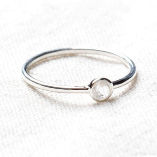 Herkimer Diamond Silver or Gold Ring by Tiny Rituals - A Roese Boutique