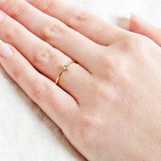 Herkimer Diamond Silver or Gold Ring by Tiny Rituals - A Roese Boutique