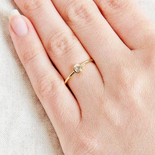 Herkimer Diamond Silver or Gold Ring by Tiny Rituals - A Roese Boutique