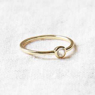 Herkimer Diamond Silver or Gold Ring by Tiny Rituals - A Roese Boutique