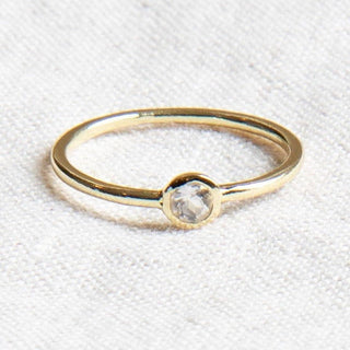 Herkimer Diamond Silver or Gold Ring by Tiny Rituals - A Roese Boutique