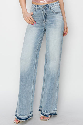 High Rise Wide Leg Jeans by RISEN - A Roese Boutique