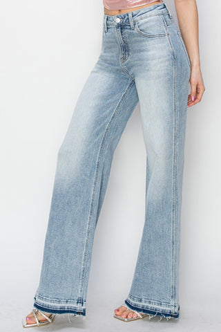 High Rise Wide Leg Jeans by RISEN - A Roese Boutique