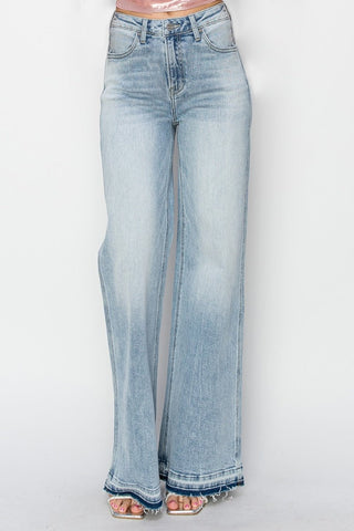 High Rise Wide Leg Jeans by RISEN - A Roese Boutique