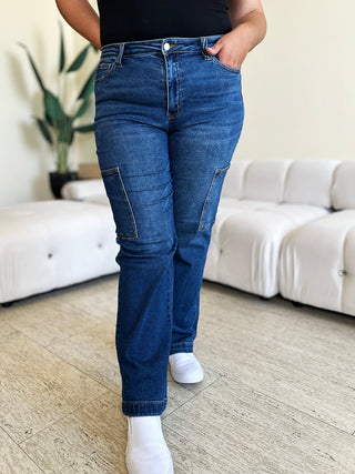 High Waist Cargo Jeans by Judy Blue - A Roese Boutique