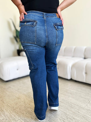 High Waist Cargo Jeans by Judy Blue - A Roese Boutique