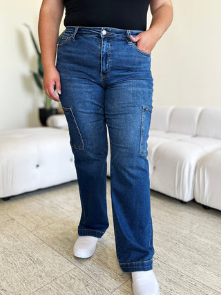 High Waist Cargo Jeans by Judy Blue - A Roese Boutique