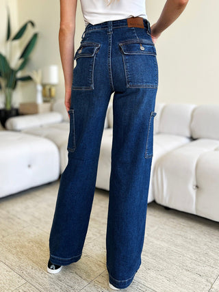 High Waist Cargo Jeans by Judy Blue - A Roese Boutique