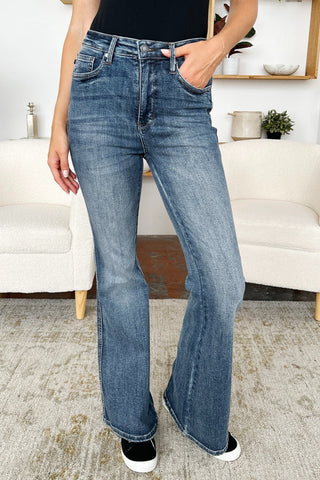 High Waist Tummy Control Flare Jeans by Judy Blue - A Roese Boutique