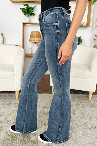 High Waist Tummy Control Flare Jeans by Judy Blue - A Roese Boutique