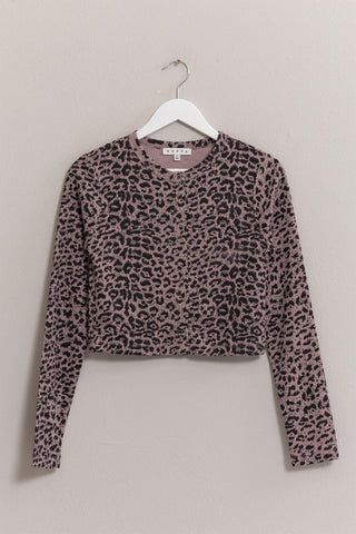 HYFVE Animal Print Snap Down Crop Cardigan - A Roese Boutique