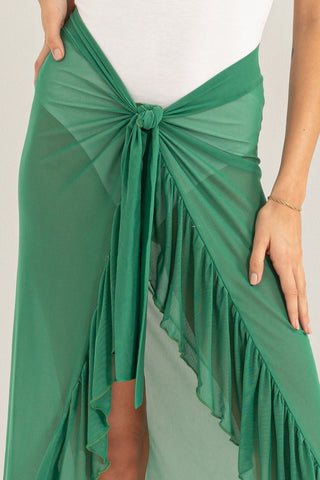 HYFVE Ruffle Trim Cover Up Sarong Skirt - A Roese Boutique