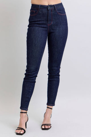 Judy Blue Full Size Heart Shaped Back Pockets Skinny Jeans - A Roese Boutique