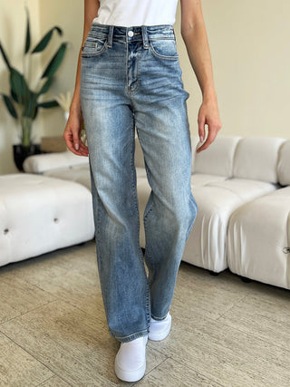 Judy Blue Full Size High Waist Straight Jeans - A Roese Boutique