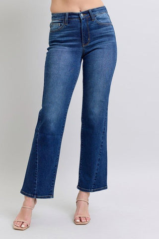 Judy Blue Full Size Side Seam Detail Straight Jeans with Pockets - A Roese Boutique