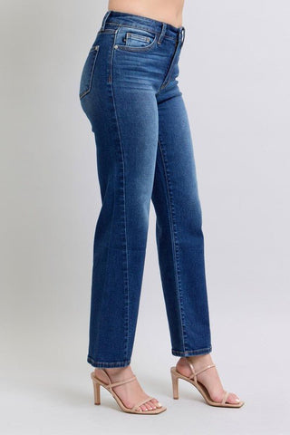 Judy Blue Full Size Side Seam Detail Straight Jeans with Pockets - A Roese Boutique