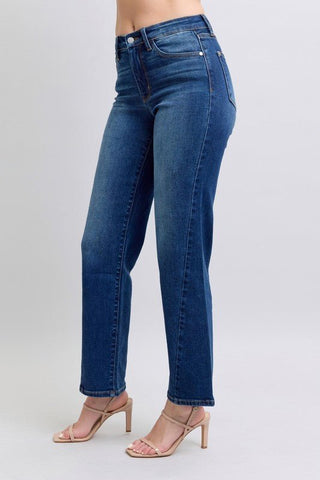 Judy Blue Full Size Side Seam Detail Straight Jeans with Pockets - A Roese Boutique