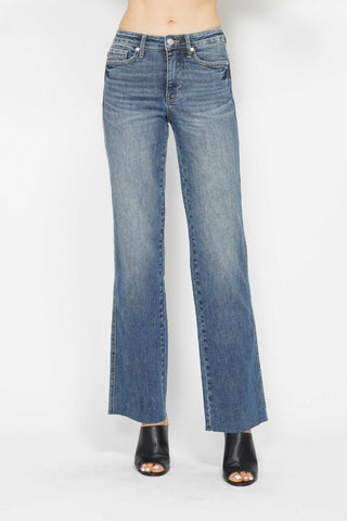 Judy Blue Full Size Tummy Control Straight Jeans - A Roese Boutique