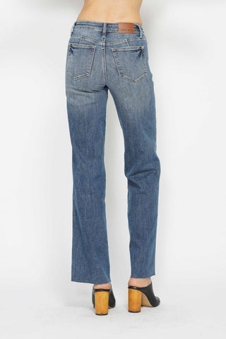 Judy Blue Full Size Tummy Control Straight Jeans - A Roese Boutique