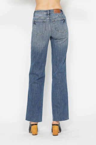 Judy Blue Full Size Tummy Control Straight Jeans - A Roese Boutique