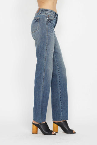 Judy Blue Full Size Tummy Control Straight Jeans - A Roese Boutique