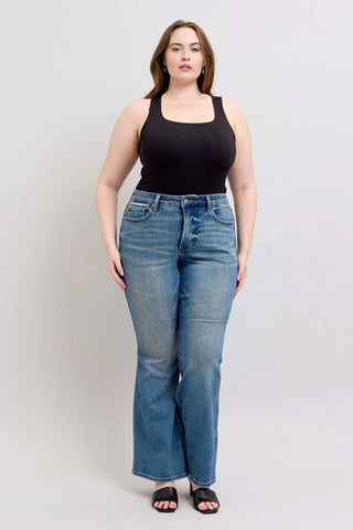 Judy Blue MR Tummy Control Vintage Wash Jeans - A Roese Boutique