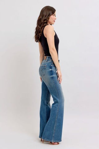 Judy Blue MR Tummy Control Vintage Wash Jeans - A Roese Boutique