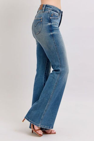 Judy Blue MR Tummy Control Vintage Wash Jeans - A Roese Boutique