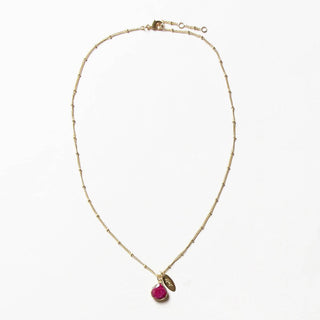 July Ruby Birthstone Necklace by Tiny Rituals - A Roese Boutique