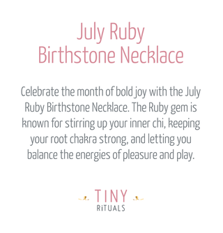 July Ruby Birthstone Necklace by Tiny Rituals - A Roese Boutique