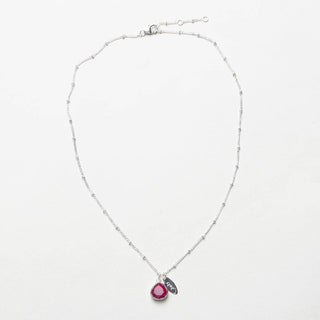 July Ruby Birthstone Necklace by Tiny Rituals - A Roese Boutique