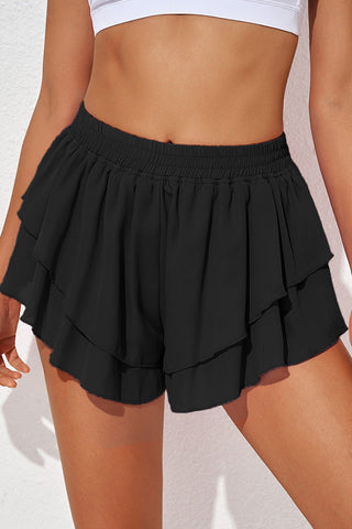 Layered Mid - Rise Waist Active Skirt - A Roese Boutique