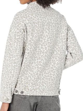 Leopard Button Up Long Sleeve Denim Jacket - A Roese Boutique