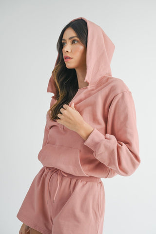 MABLE French Terry Hooded Romper - A Roese Boutique