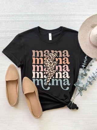 MAMA Round Neck Short Sleeve T-Shirt - A Roese Boutique