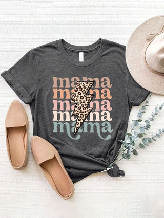 MAMA Round Neck Short Sleeve T-Shirt - A Roese Boutique