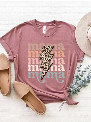 MAMA Round Neck Short Sleeve T-Shirt - A Roese Boutique