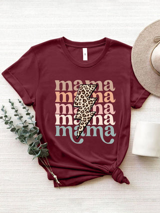 MAMA Round Neck Short Sleeve T-Shirt - A Roese Boutique