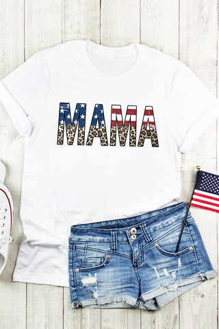 MAMA Round Neck Short Sleeve T-Shirt - A Roese Boutique