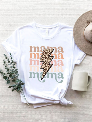 MAMA Round Neck Short Sleeve T-Shirt - A Roese Boutique