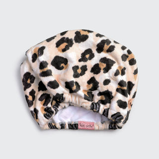 Microfiber Hair Towel in Leopard - A Roese Boutique