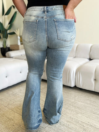 Mid Rise Flare Jeans by Judy Blue - A Roese Boutique