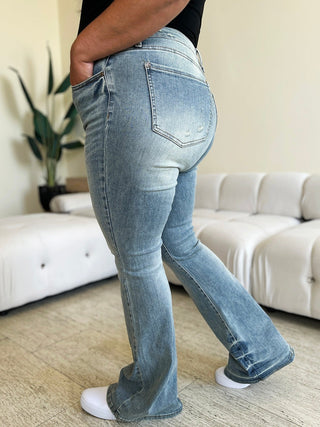 Mid Rise Flare Jeans by Judy Blue - A Roese Boutique