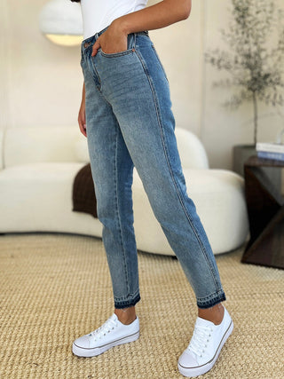 Mid Rise Rigid Magic Release Hem Jeans by Judy Blue - A Roese Boutique