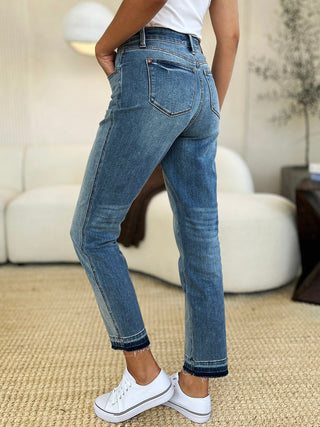 Mid Rise Rigid Magic Release Hem Jeans by Judy Blue - A Roese Boutique